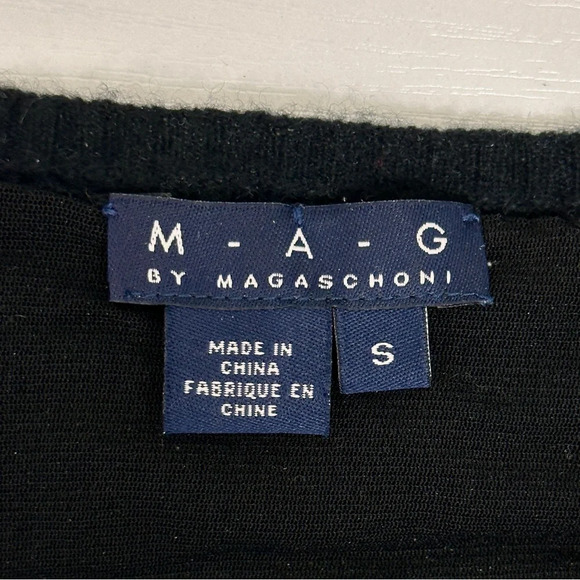 MAG By Magaschoni Beaded Cashmere Sweater in Black Size Small - Picture 7 of 9